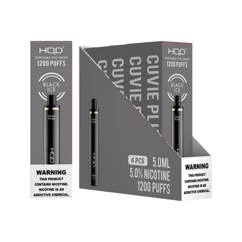 HQD Cuvie Plus | 1200 Puffs 50mg - Black Ice