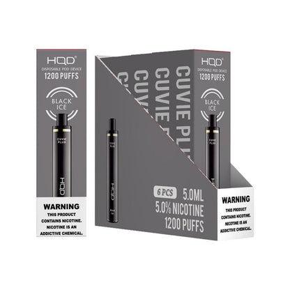HQD Cuvie Plus | 1200 Puffs 50mg - Black Ice